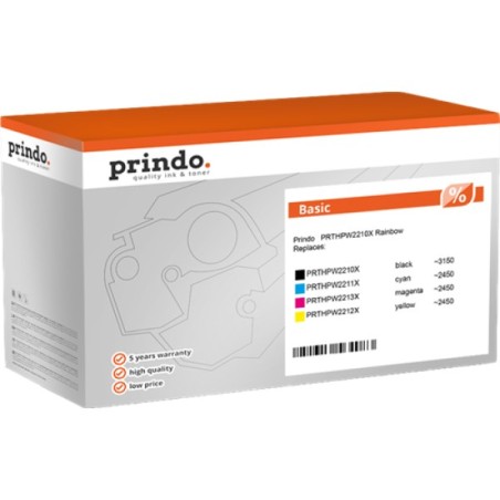 ORIGINAL Prindo Value Pack nero / ciano / magenta / giallo PRTHPW2210X Rainbow Basic 4 toner: 1x PRTHPW2210X 1x PRTHPW2211X 1x P